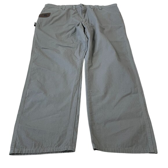 Wrangler Riggs Carpenter Pants Men's 46x32 Tan Ripstop Cotton Rugged Workwear - Picture 1 of 7